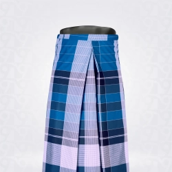 Medium Persian Blue Regal Blue White Checked Lungi